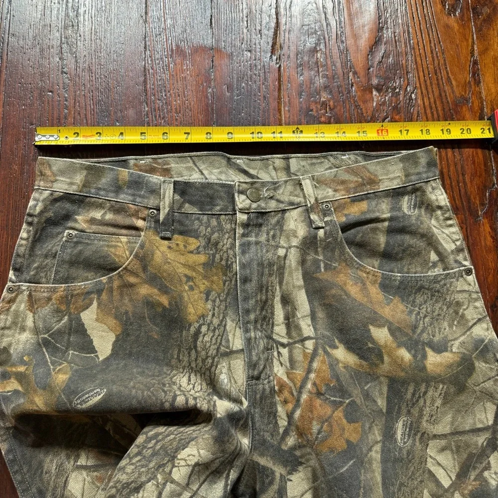 Vintage Wrangler Pants Mens 36x32 Real Tree Camo Double Knee Hunting Baggy - Picture 5 of 12